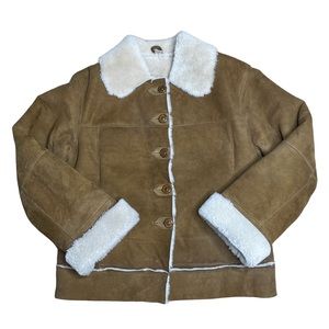 Vintage A Barcelona Enterprise (ABE) Brown Shearling Sheepskin Coat Women's M